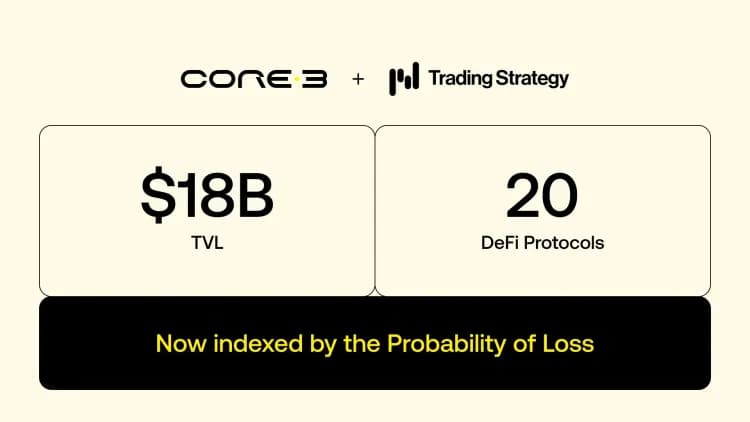 CORE3 x Trading Strategy partnership: risk-benchmarked yield comes to DeFi